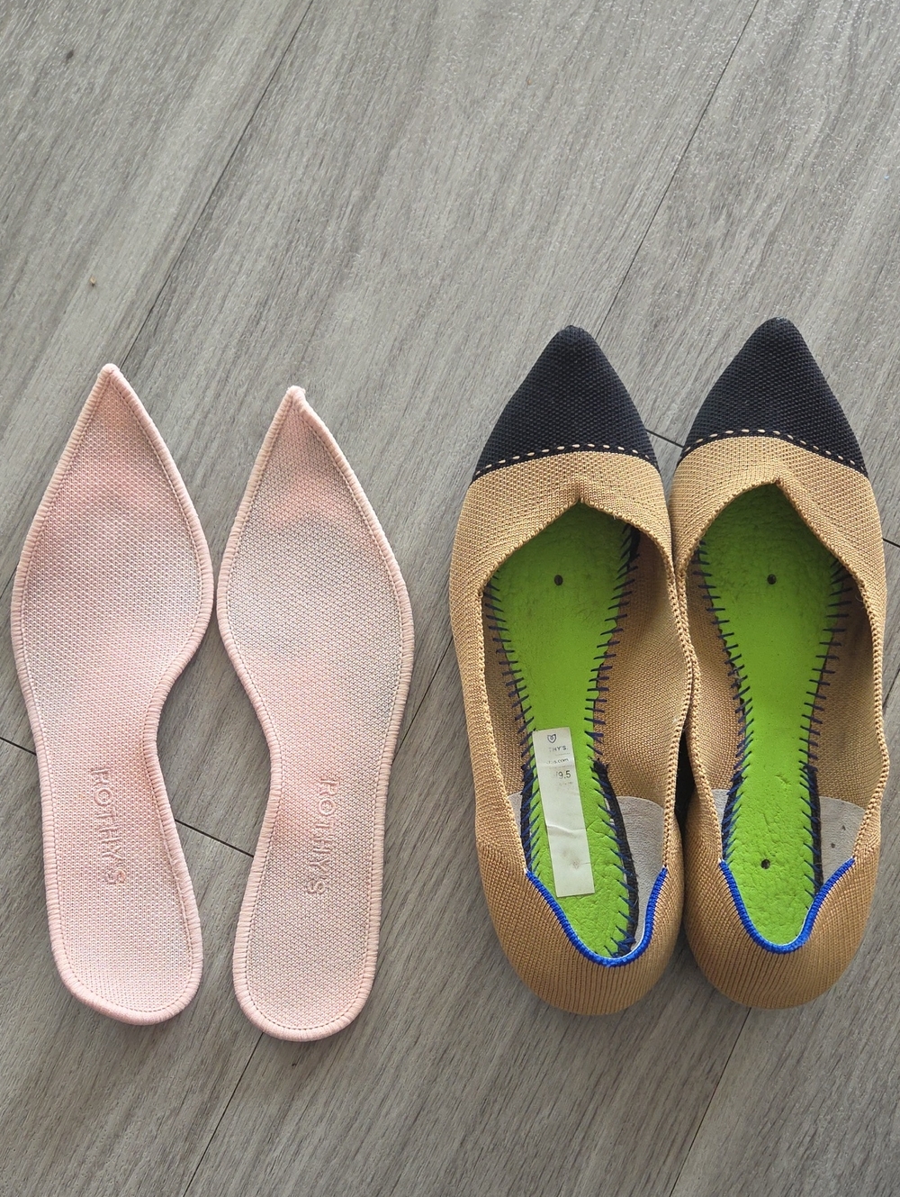 Rothy's Women's 9.5- The Point II Flat Slip On Shoes Camel Captoe! - Picture 7 of 7